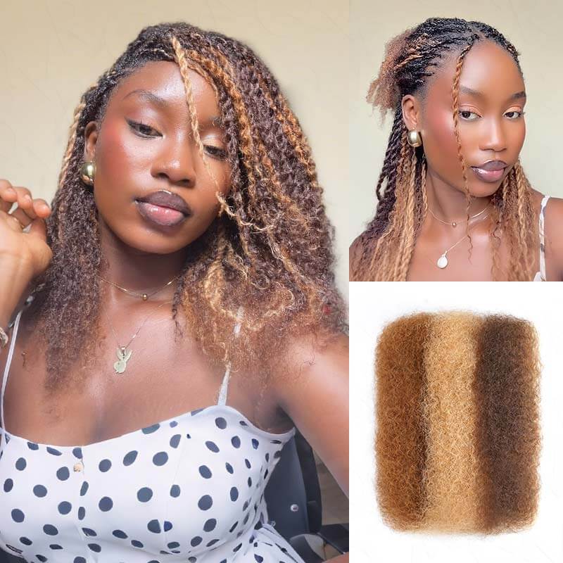 QVR International LLC multicolor afro kinky bulk human hair