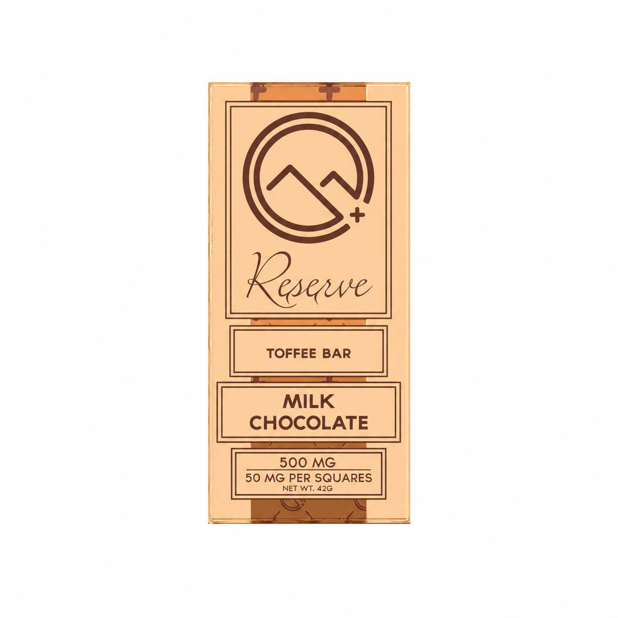 Colorado Cures Reserve chocolate bar product presentation