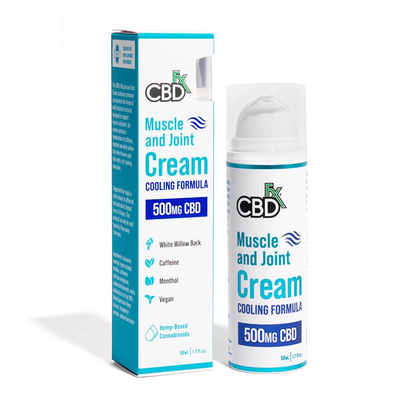 CBDFx CBD cream container on a plain background
