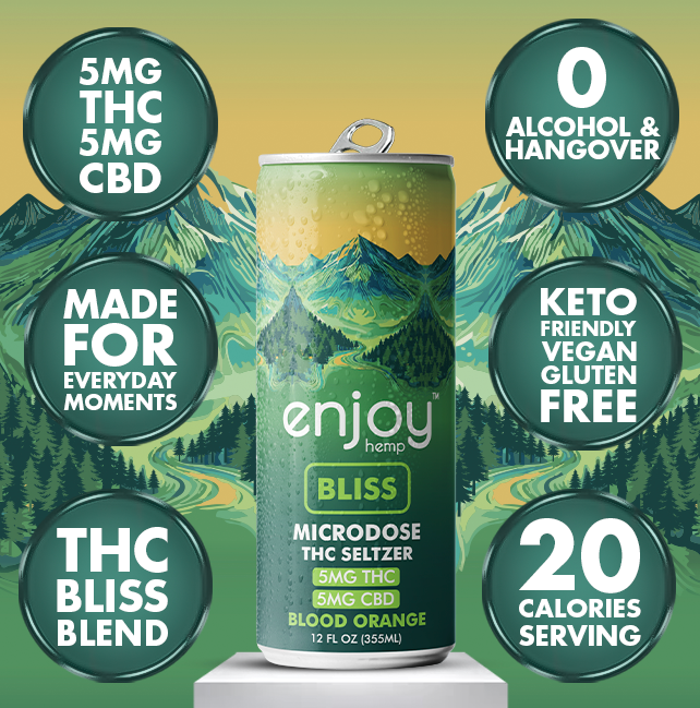 Enjoy Hemp Bliss seltzer can
