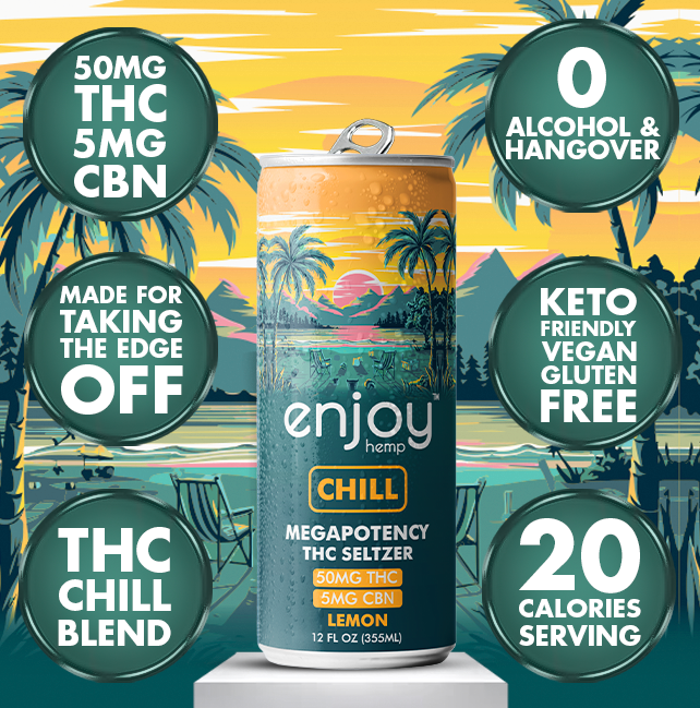 Enjoy Hemp Chill lemon seltzer can