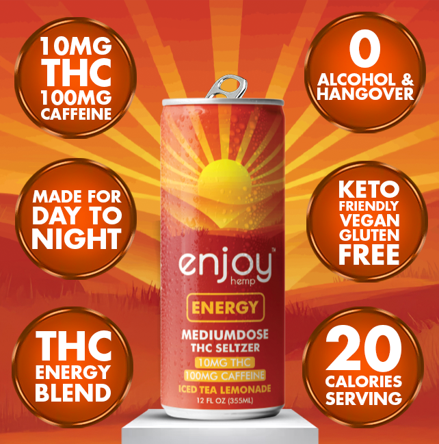 Enjoy Hemp Energy seltzer can
