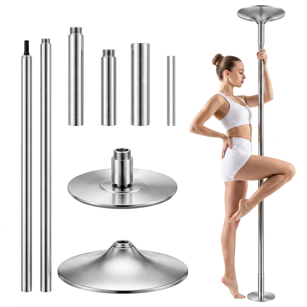 Height adjustable fitness dance pole kit