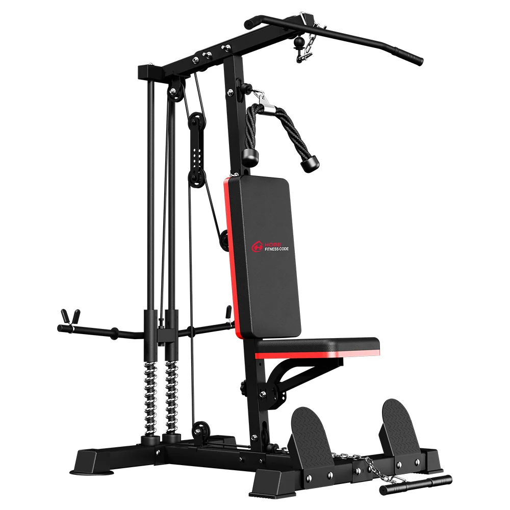 Lat pulldown and row cable machine