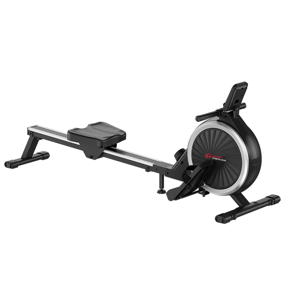 Home Fitness Code magnetic rowing machine with seat rail and flywheel