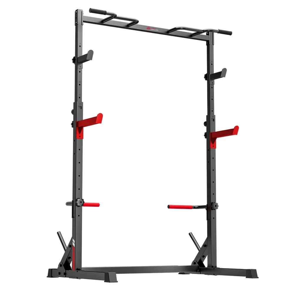 Home Fitness Code squat half-rack with pull-up bar