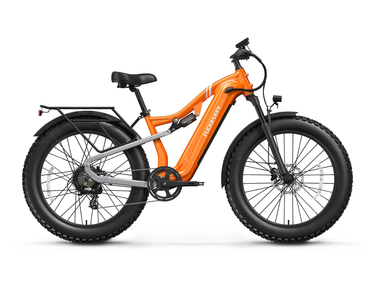Orange Labrador Pro electric bike side view