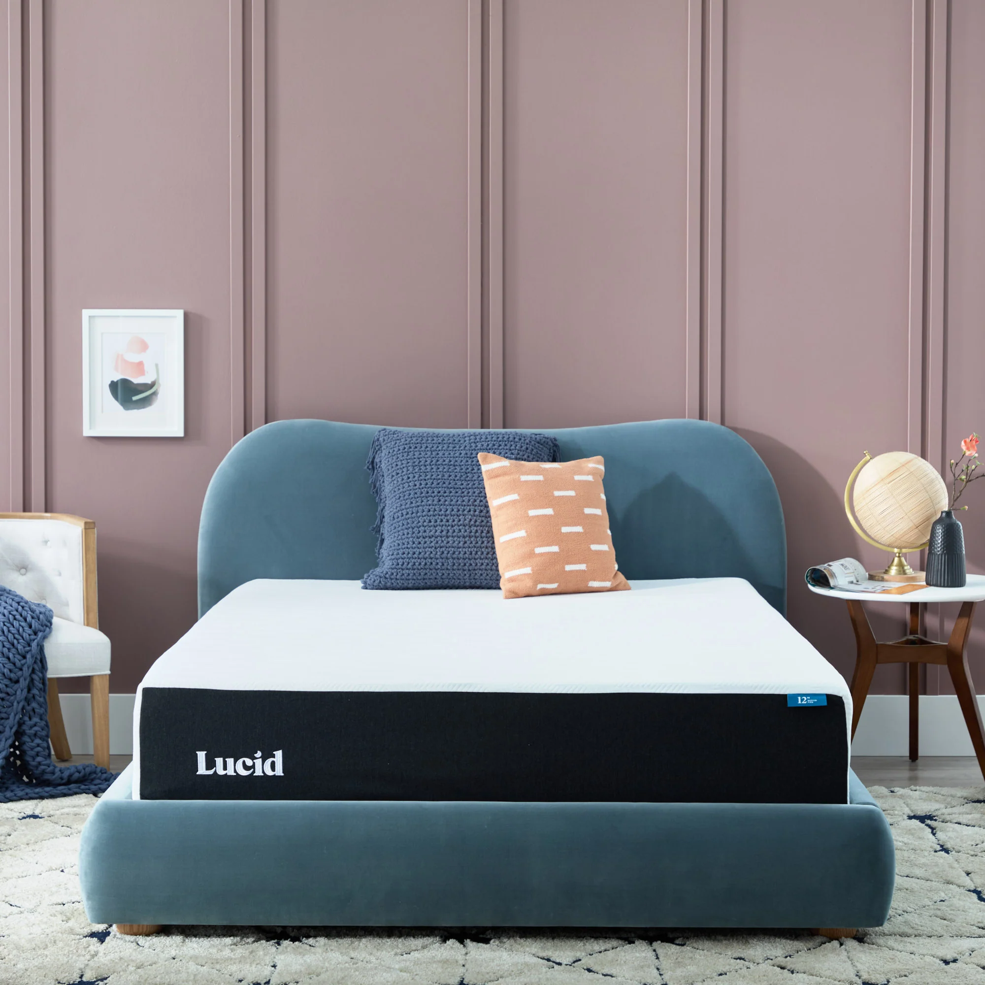 Premium Memory Foam Mattress on a bed frame