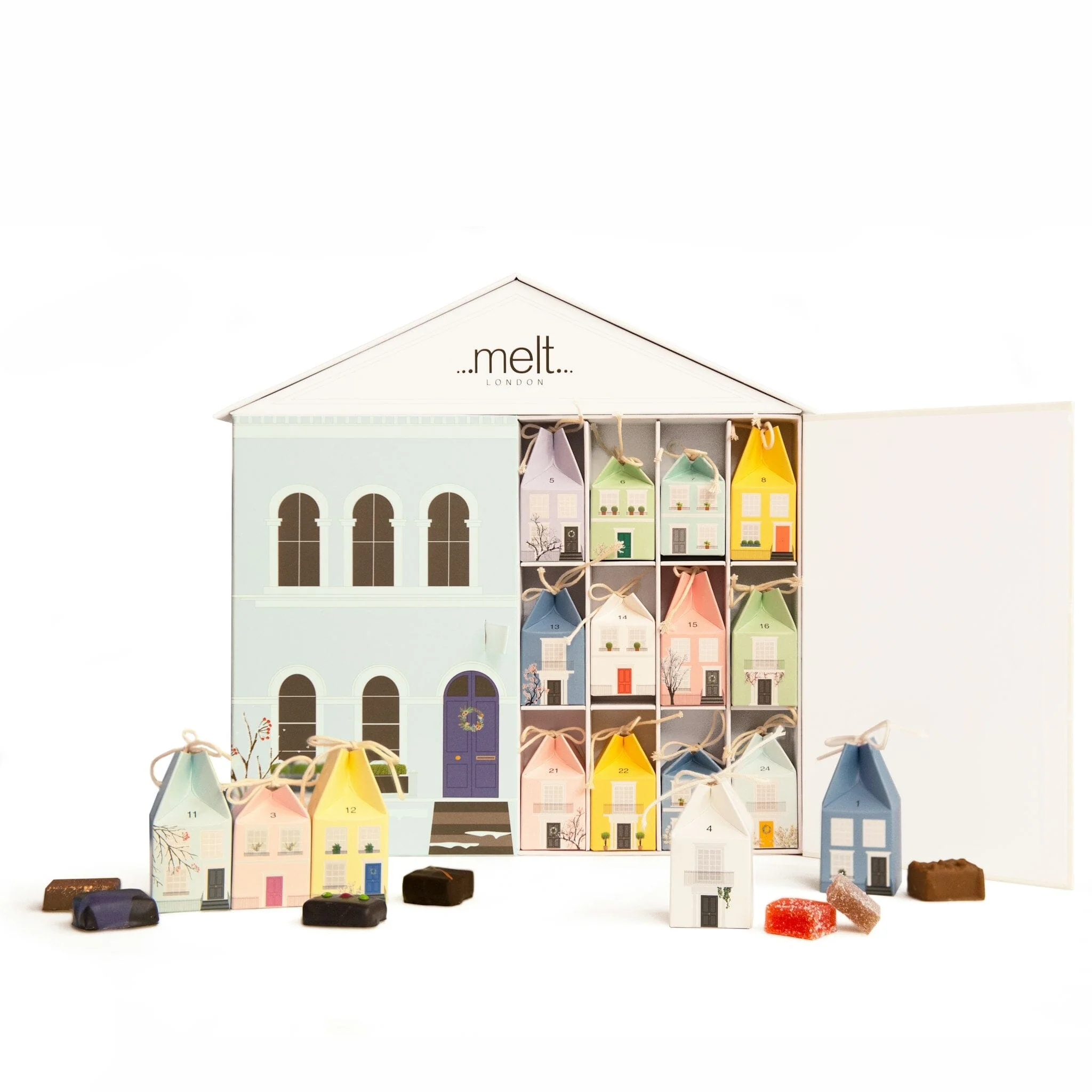Notting Hill house advent calendar with seasonal chocolates