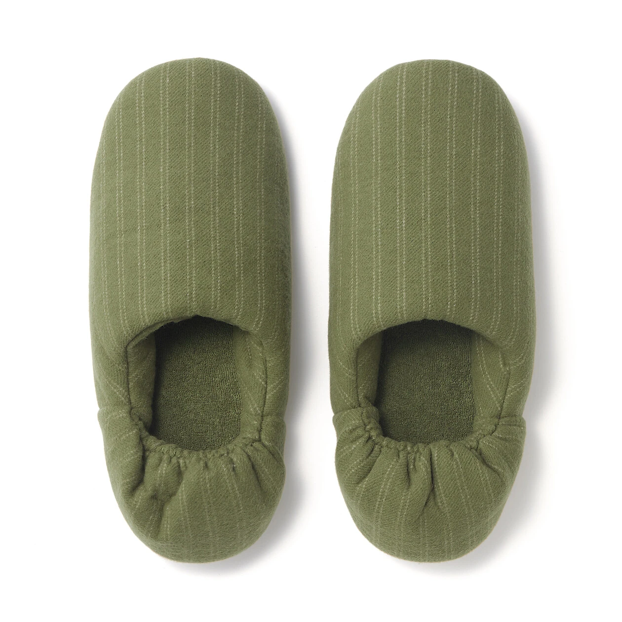 MUJI Flannel Slippers shown as a pair