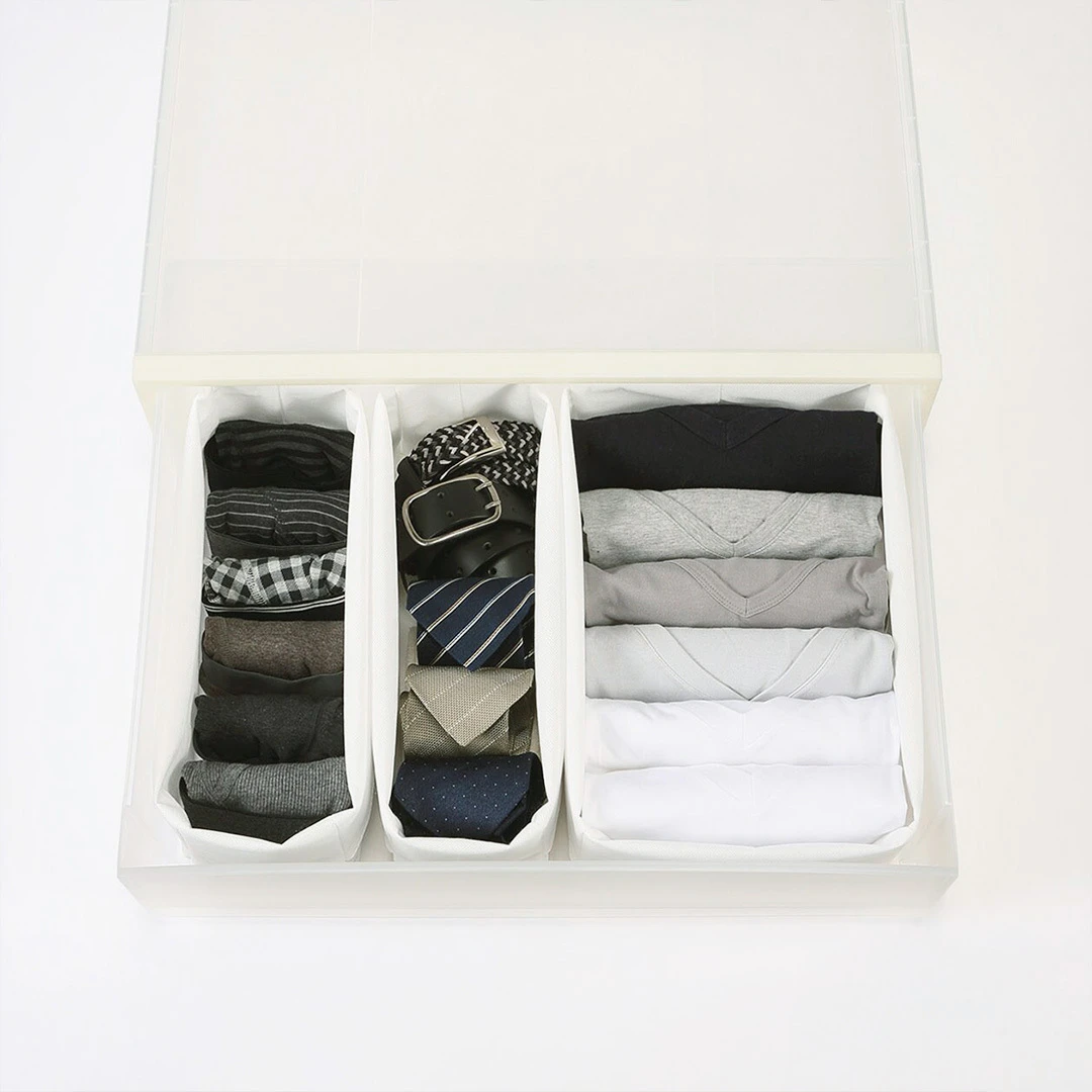 MUJI polypropylene storage drawer connectors