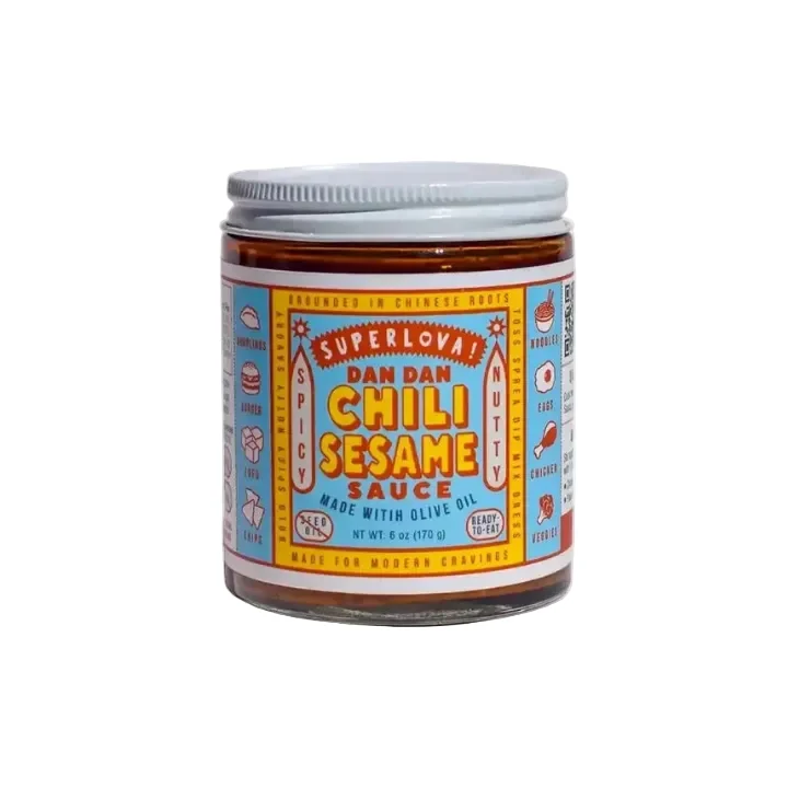 Spicy Dan Dan Superlova sauce jar