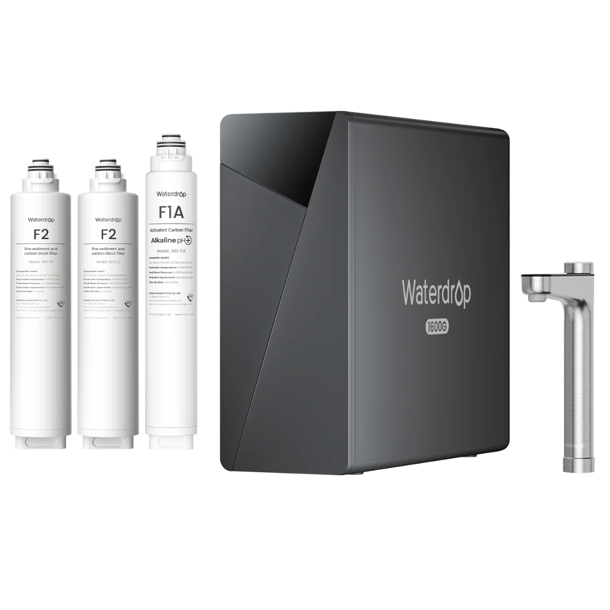 Sistema de ósmosis inversa Waterdrop X16 con filtros
