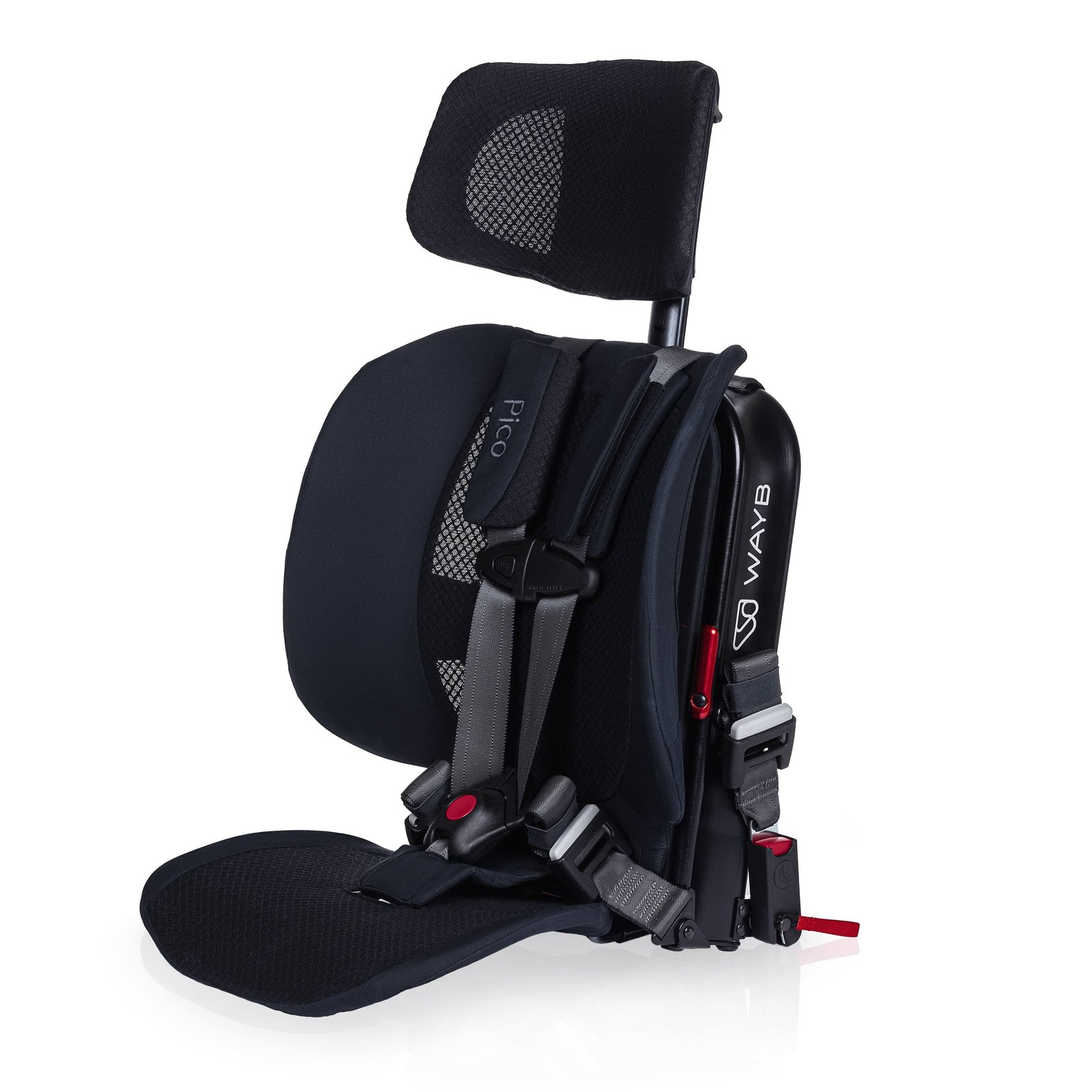 WAYB Pico portable car seat shown folded