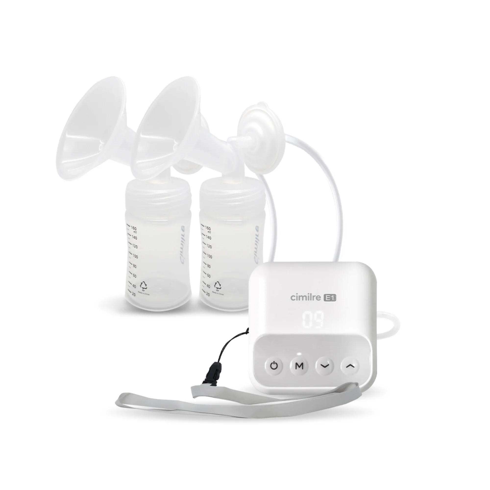 Cimilre E1 portable pump with a lanyard and collection kit